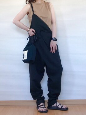 「RED CHOP WORKS（レッドチョップワークス）のアイテム（オールインワン・サロペット）」を使った、sweet_candyさん（レディース・155cm）の夏コーディネート