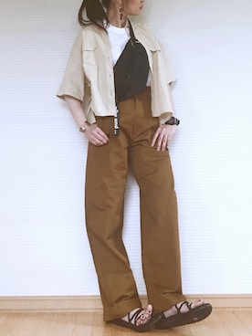 「petitcro」｜「アイテム（サンダル）」を使った、sc___dyさん（レディース・156cm）の夏コーディネート
