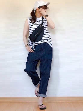 「petitcro」｜「アイテム（サンダル）」を使った、sc___dyさん（レディース・156cm）の夏コーディネート