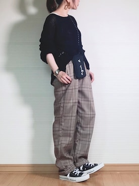 「petitcro（プティクロ）のpetitcro  ワイドバングル PCKB1901001（バングル/リストバンド）」を使った、sc___dyさん（レディース・156cm）の秋コーディネート