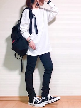 「petitcro（プティクロ）のpetitcro  ワイドバングル PCKB1901001（バングル/リストバンド）」を使った、sc___dyさん（レディース・156cm）の秋コーディネート