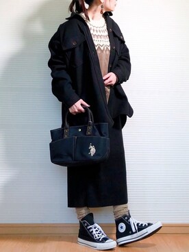 「サニーレーベル」｜「アイテム（カバーオール）」を使った、sweet_candyさん（レディース・156cm）の冬コーディネート