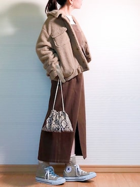 「アントマリーズ」｜「アイテム（その他アウター）」を使った、sc___dyさん（レディース・156cm）の冬コーディネート