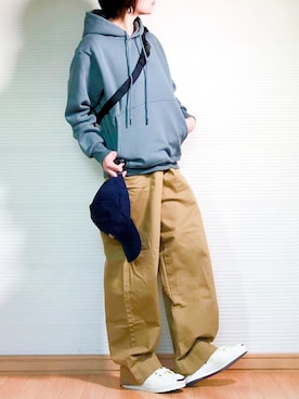 「via j（ヴィアジェイ）のアイテム（キャップ）」を使った、sc___dyさん（レディース・156cm）の冬コーディネート