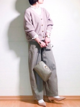 「petitcro（プティクロ）のpetitcro  ワイドバングル PCKB1901001（バングル/リストバンド）」を使った、sc___dyさん（レディース・156cm）の冬コーディネート