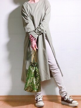 「バックロゴ」｜「アイテム（ワンピース/ドレス）」を使った、sweet_candyさん（レディース・156cm）の冬コーディネート