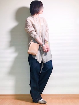 「petitcro（プティクロ）のpetitcro  ワイドバングル PCKB1901001（バングル/リストバンド）」を使った、sc___dyさん（レディース・156cm）の春コーディネート