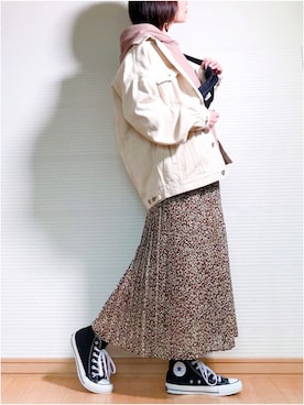 「petitcro（プティクロ）のpetitcro  ワイドバングル PCKB1901001（バングル/リストバンド）」を使った、sc___dyさん（レディース・156cm）の春コーディネート