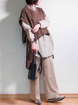 「petitcro（プティクロ）のpetitcro  ワイドバングル PCKB1901001（バングル/リストバンド）」を使った、sc___dyさん（レディース・156cm）の春コーディネート