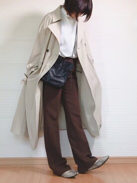 「petitcro（プティクロ）のpetitcro  ワイドバングル PCKB1901001（バングル/リストバンド）」を使った、sc___dyさん（レディース・156cm）の春コーディネート