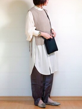 「petitcro（プティクロ）のpetitcro  ワイドバングル PCKB1901001（バングル/リストバンド）」を使った、sc___dyさん（レディース・156cm）の春コーディネート