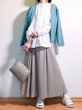 「petitcro（プティクロ）のpetitcro  ワイドバングル PCKB1901001（バングル/リストバンド）」を使った、sc___dyさん（レディース・156cm）の春コーディネート