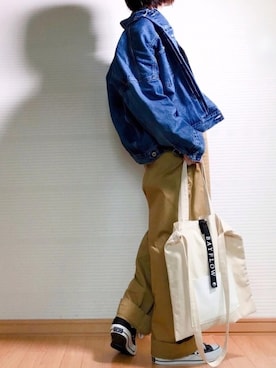 「BAYFLOW(BAYFLOW)」｜「アイテム（デニムジャケット）」を使った、sweet_candyさん（レディース・156cm）の春コーディネート