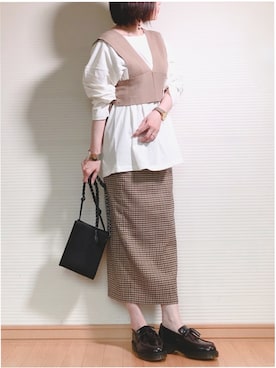 「petitcro（プティクロ）のpetitcro  ワイドバングル PCKB1901001（バングル/リストバンド）」を使った、sc___dyさん（レディース・156cm）の春コーディネート