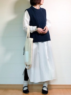 「petitcro（プティクロ）のpetitcro  ワイドバングル PCKB1901001（バングル/リストバンド）」を使った、sc___dyさん（レディース・156cm）の春コーディネート