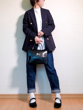 「petitcro（プティクロ）のpetitcro  ワイドバングル PCKB1901001（バングル/リストバンド）」を使った、sc___dyさん（レディース・156cm）の春コーディネート