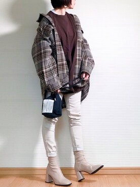 「reca（レカ）のアイテム（チュニック）」を使った、sweet_candyさん（レディース・156cm）の冬コーディネート