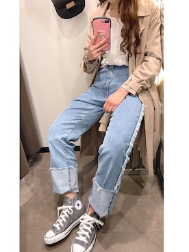「LILY BROWN（リリーブラウン）のアイテム（トレンチコート）」を使った、na .‧✩͓̊さん（レディース・163cm）の春コーディネート