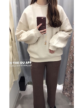 「リブニットパンツ」｜na .‧✩͓̊さん（レディース・163cm）の秋コーディネート