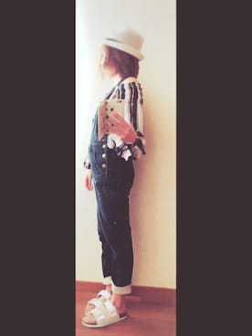 「VENCEEXCHANGE（ヴァンスエクスチェンジ）のアイテム（サロペット/オーバーオール）」を使った、na2さん（レディース・152cm）の夏コーディネート