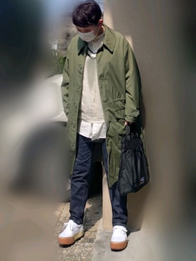 「SEVENDAYS=SUNDAY（セブンデイズサンデイ）のアイテム（ステンカラーコート）」を使った、lillmeさん（レディース・157cm）の春コーディネート