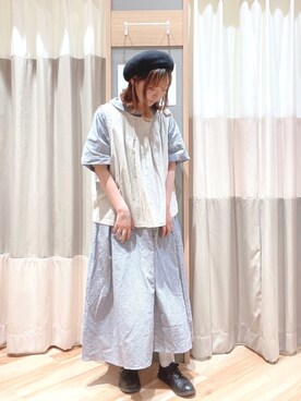 シャツワンピースを使った ナチュラルコーデ の人気ファッションコーディネート Wear