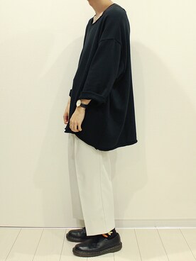 「my beautiful landlet（マイビューティフルランドレット）のアイテム（スウェット）」を使った、TaKu.さん（メンズ・168cm）の秋コーディネート