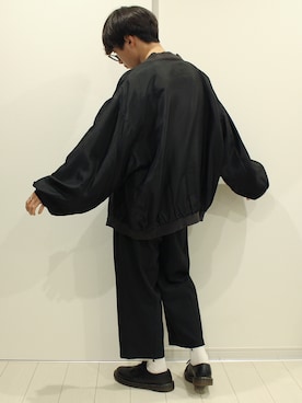 「ゆるゆる」｜「アイテム（ブルゾン）」を使った、TaKu.さん（メンズ・168cm）の秋コーディネート