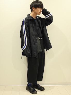 「my beautiful landlet（マイビューティフルランドレット）のアイテム（バッグ）」を使った、TaKu.さん（メンズ・168cm）の秋コーディネート