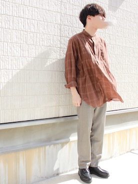 「ウィンドウペン」｜「アイテム（その他）」を使った、TaKu.さん（メンズ・168cm）の春コーディネート