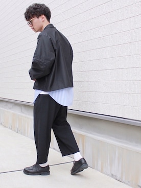 「my beautiful landlet（マイビューティフルランドレット）のアイテム（バッグ）」を使った、TaKu.さん（メンズ・168cm）の夏コーディネート