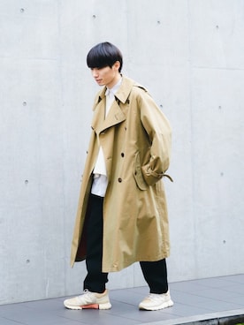 「stein（シュタイン）のアイテム（ベスト）」を使った、TaKu.さん（メンズ・168cm）の冬コーディネート