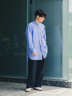 「REPRODUCTION OF FOUND（リプロダクションオブファウンド）のアイテム（スニーカー）」を使った、TaKu.さん（メンズ・168cm）の秋コーディネート