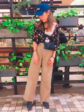 「DISCOVERED（ディスカバード）のアイテム」を使った、Miko Hsuさん（レディース・155cm）の春コーディネート