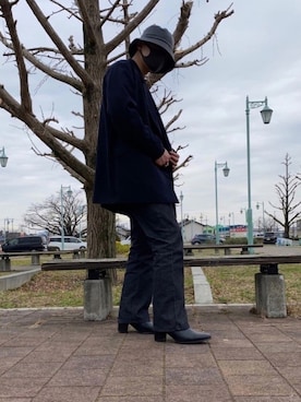 「endevice（エンデヴァイス）のアイテム（シューズ）」を使った、服着てみたりゅ〜くさん（メンズ・167cm）の春コーディネート