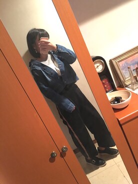 「ARROW（アロー）のアイテム（パンツ）」を使った、あのさん（レディース・165cm）の春コーディネート