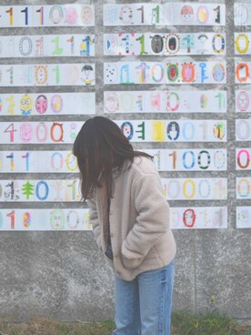 「DHOLIC（ディーホリック）のアイテム（その他アウター）」を使った、Binさん（レディース・151cm）の冬コーディネート