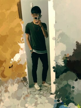 「CONVERSE（コンバース）のconverse（コンバース） ALL STAR OX（オールスターOX）（スニーカー）」を使った、チェンさん（メンズ・173cm）の春コーディネート