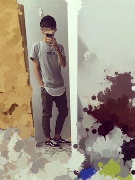 「SQUAD（スクアッド）のアイテム」を使った、チェンさん（メンズ・173cm）の春コーディネート