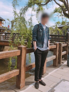 「フレンチカジュアル」｜「アイテム（デニムジャケット）」を使った、NKさん（メンズ・170cm）の春コーディネート