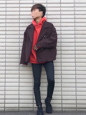 「レイヤードstyle」｜まさはるさん（メンズ・170cm）の冬コーディネート