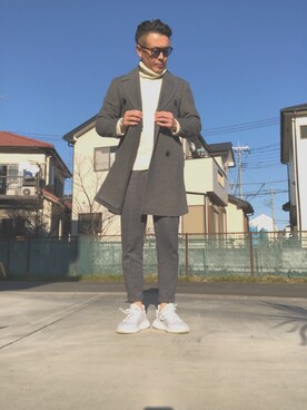 「ORIHICA（オリヒカ）のアイテム（ジャケット/アウター）」を使った、takubooonさん（メンズ・175cm）の冬コーディネート