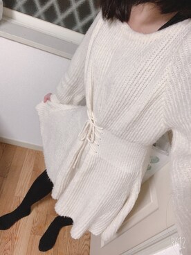 「INGNI（イング）のアイテム（ワンピース、ホワイト系）」を使った、あいなさん（レディース・166cm）の春コーディネート