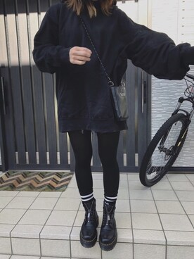 「JOYRICH」｜「アイテム（ブーツ）」を使った、91yonさん（レディース・162cm）の冬コーディネート