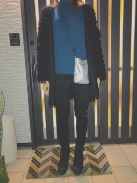 「Jeffrey Campbell（ジェフリーキャンベル）のアイテム（スニーカー）」を使った、91yonさん（レディース・162cm）の冬コーディネート