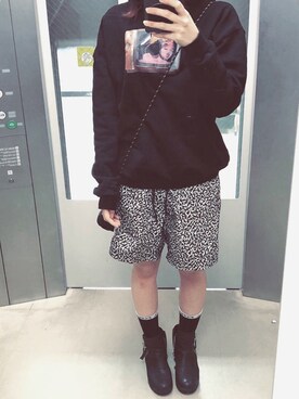 「UNIF（ユニフ）のアイテム（ブーツ）」を使った、91yonさん（レディース・162cm）の冬コーディネート
