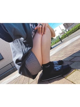 「UNIF（ユニフ）のアイテム（サンダル）」を使った、91yonさん（レディース・162cm）の夏コーディネート