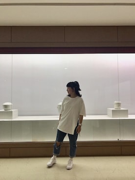 「BEAMS（ビームス）のアイテム（アナログ腕時計）」を使った、Meluさん（レディース・157cm）の秋コーディネート