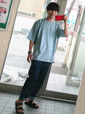 「Right-on（ライトオン）のアイテム（シューズ）」を使った、kok.oko.2020さん（メンズ・165cm）の夏コーディネート