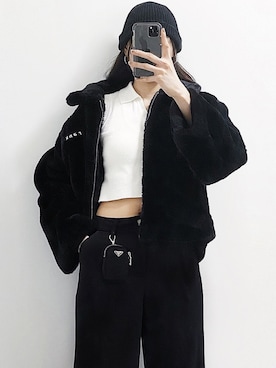 「CRANK（クランク）のアイテム（その他アウター）」を使った、unaueetさん（レディース・175cm）の冬コーディネート